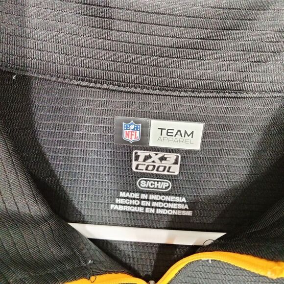 NFL Team Apparel Shirt Mens Sz S Black Pittsburgh Steelers TX3 Cool 1/4 Zip Logo - Picture 7 of 12